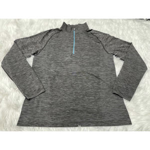 Lululemon Metal Vent Tech 1/2 Zip Pullover Long Sleeve Sz Large Black Heathered